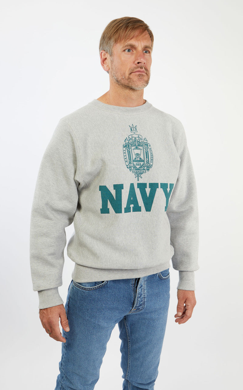 Warehouse & Co. 483 Navy Sweatshirt Heather Grey