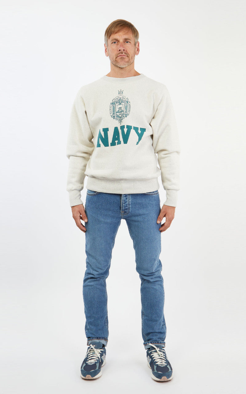 Warehouse & Co. 483 Navy Sweatshirt Oatmeal