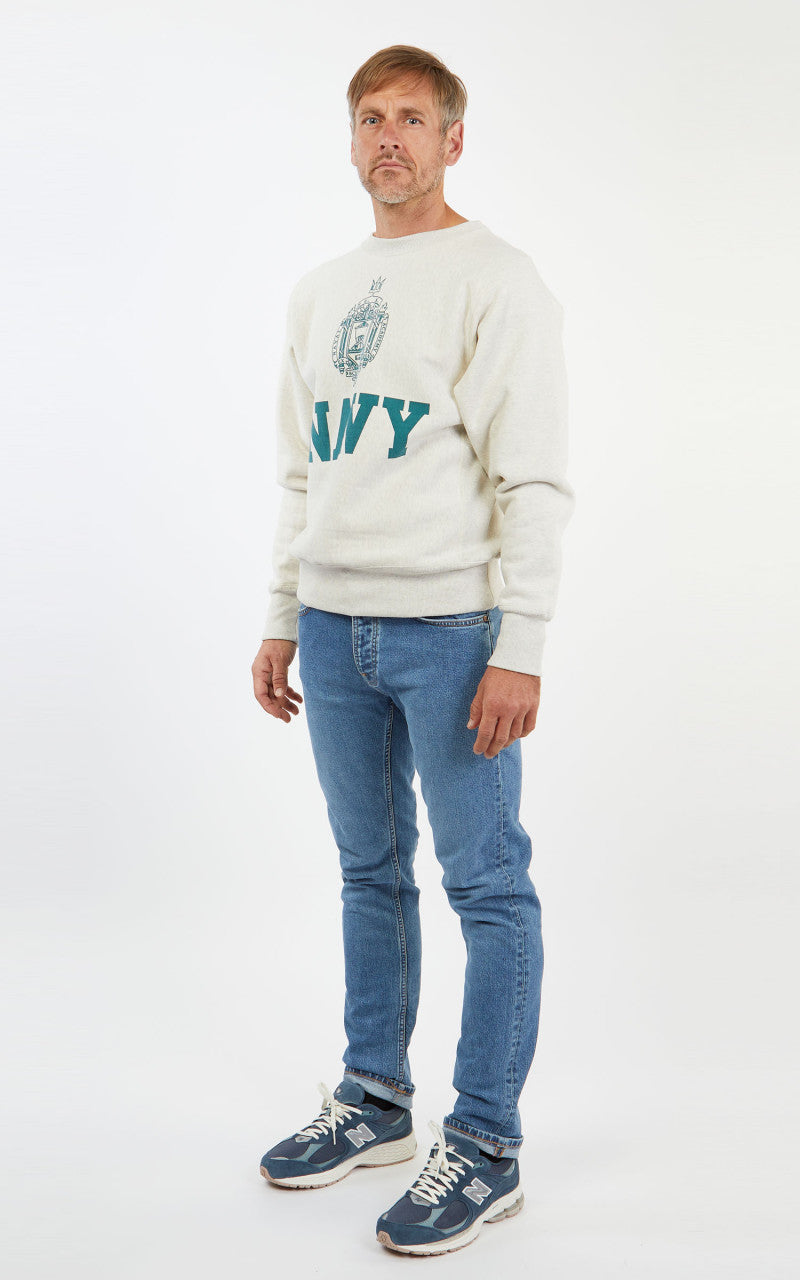 Warehouse & Co. 483 Navy Sweatshirt Oatmeal