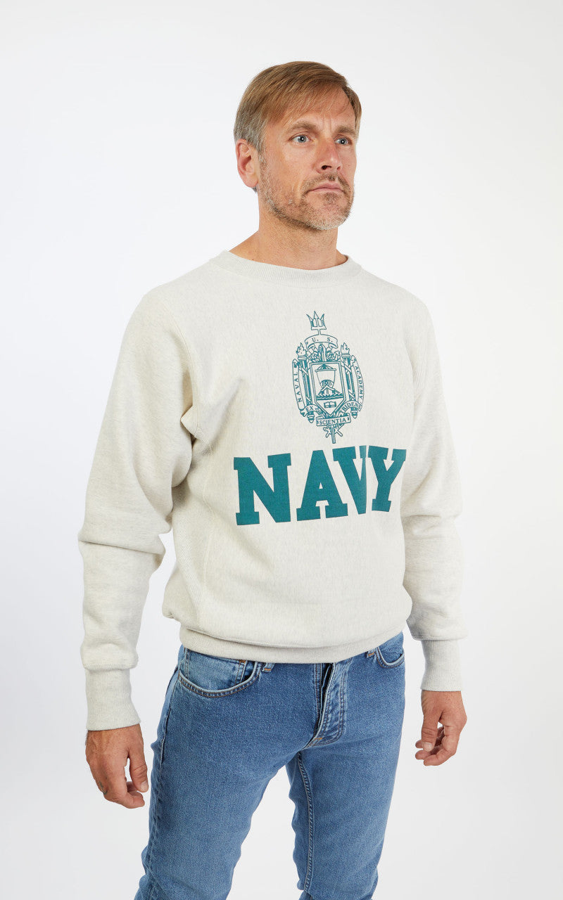 Warehouse & Co. 483 Navy Sweatshirt Oatmeal