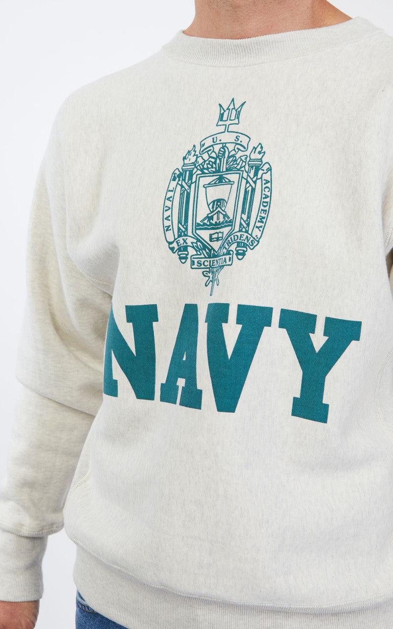 Warehouse & Co. 483 Navy Sweatshirt Oatmeal