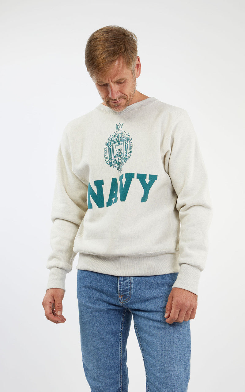 Warehouse & Co. 483 Navy Sweatshirt Oatmeal