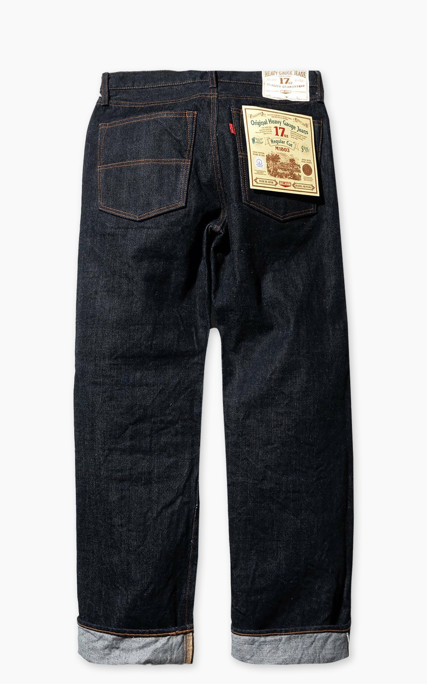 Big John Heavy Gauge Straight Jeans Selvedge Indigo 17oz