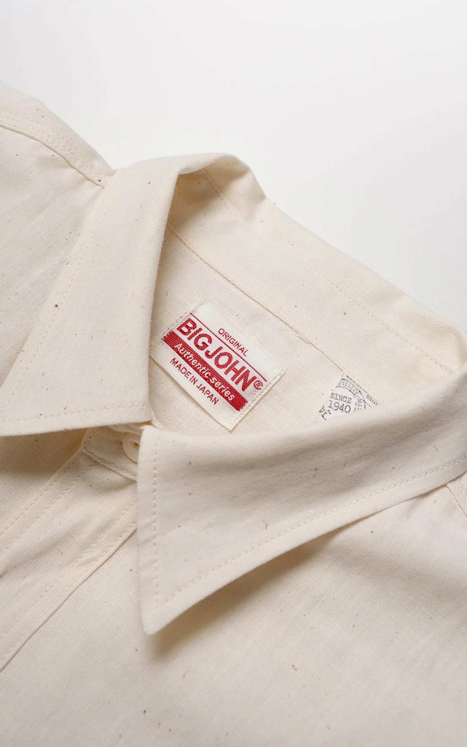 Big John Selvedge Chambray Work Shirt Natural 5oz