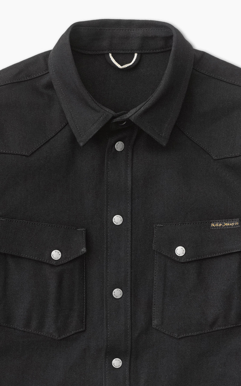 Nudie Jeans Jonas Denim Shirt Dry Black Selvage