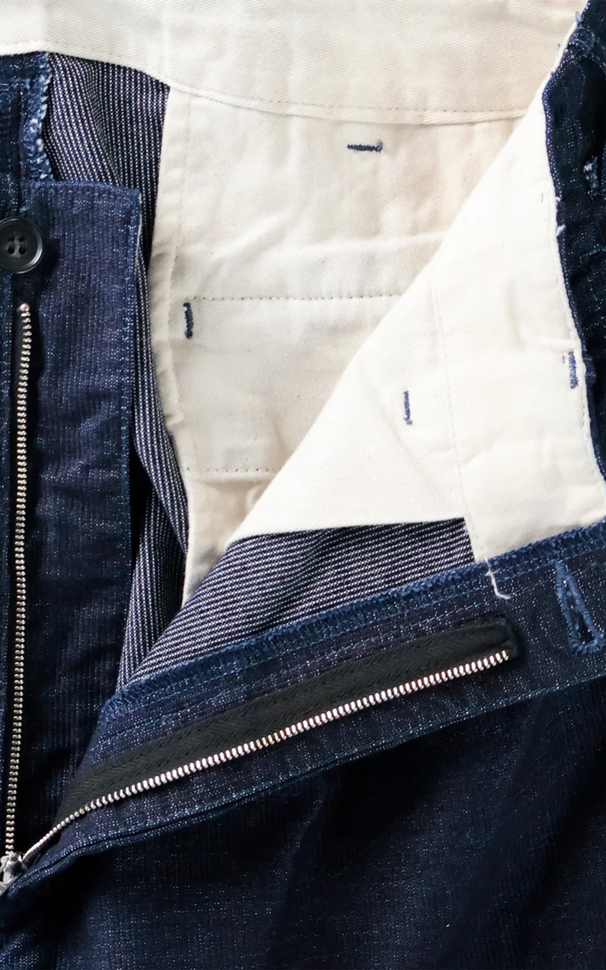 Fullcount 1146-1 Indigo Pique Wide Tuck Trouser Indigo Blue