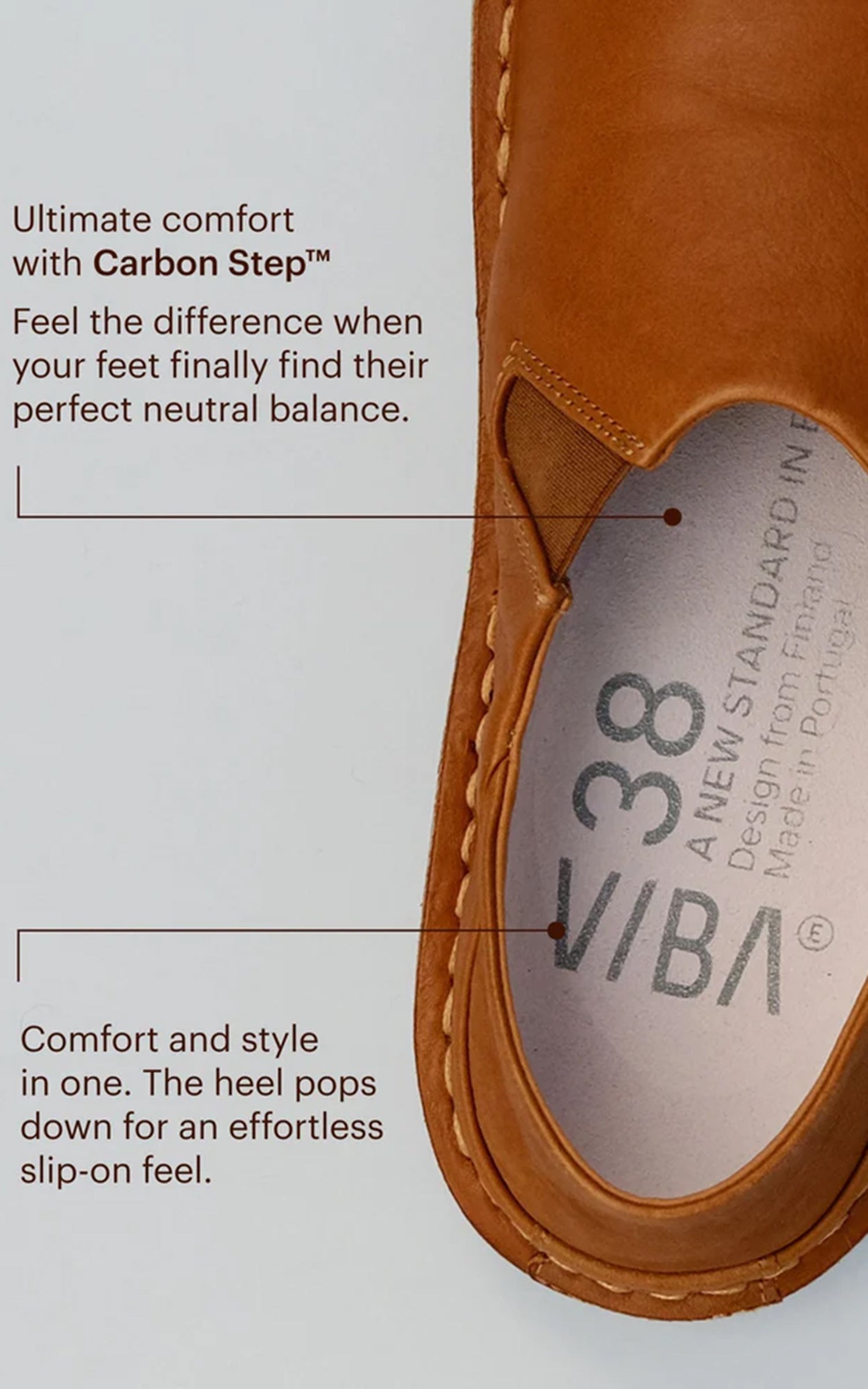 VIBAe ZUMA Leather Cognac Brown