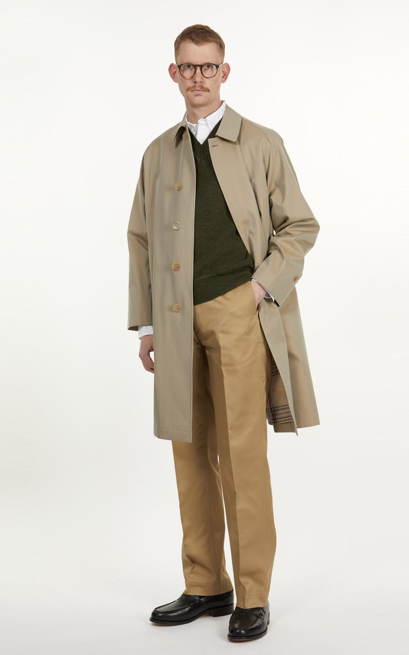 Anatomica Single Raglan I Coat Gabardine Beige
