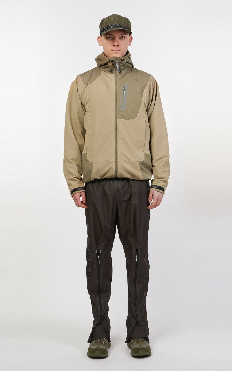 and wander Stretch Shell Jacket Dark Beige