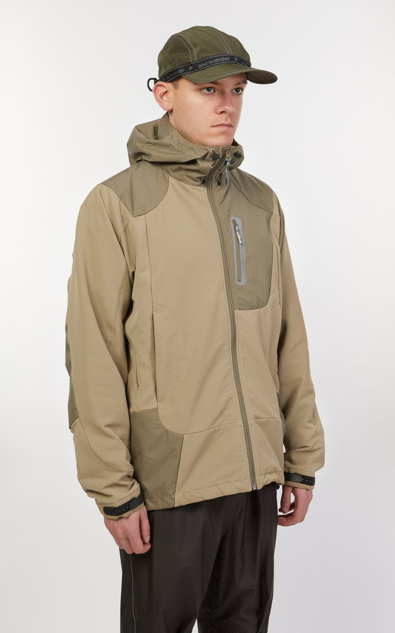 and wander Stretch Shell Jacket Dark Beige