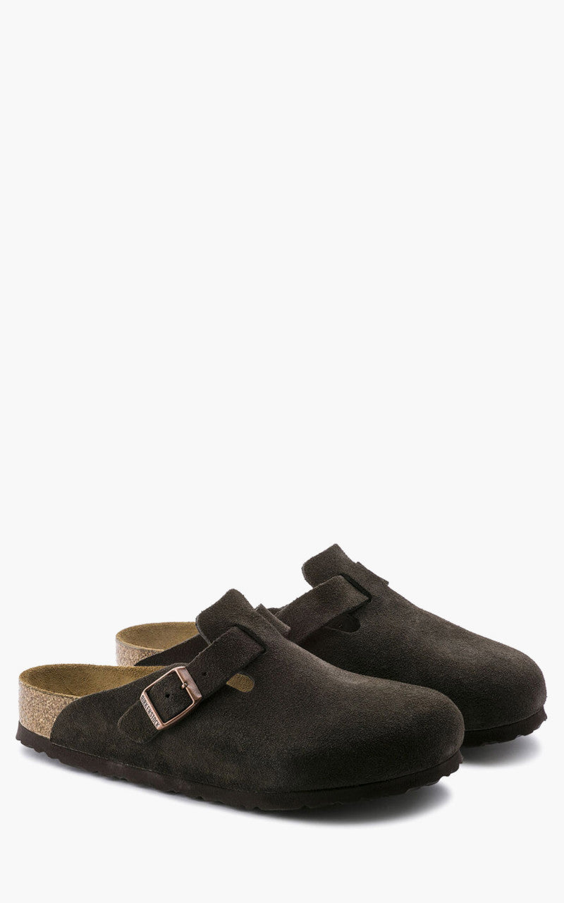 Birkenstock Boston Soft Footbed Suede Black