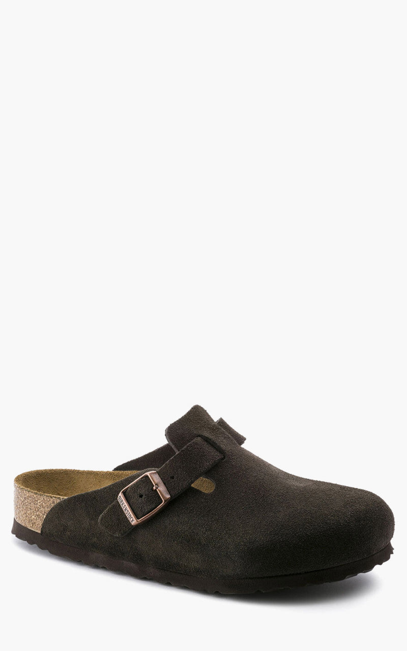 Birkenstock Boston Soft Footbed Suede Black