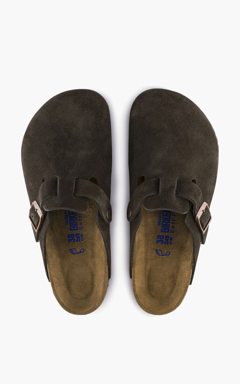 Birkenstock Boston Soft Footbed Suede Black