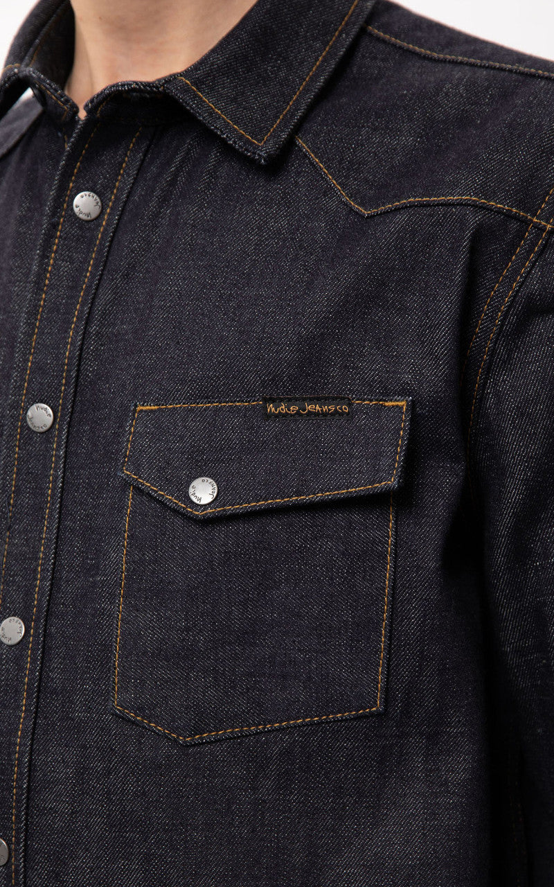 Nudie Jeans Jonas Denim Shirt Dry Ace Selvage