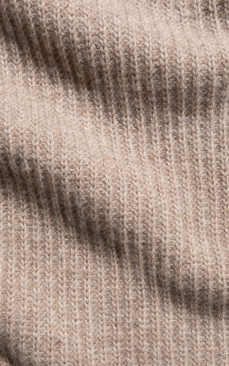 Nudie Jeans August Rib Wool Sweater Oat
