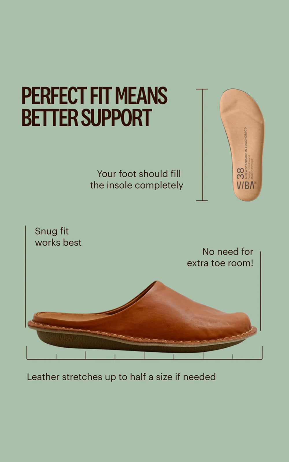 VIBAe ROMA Leather Cognac Brown