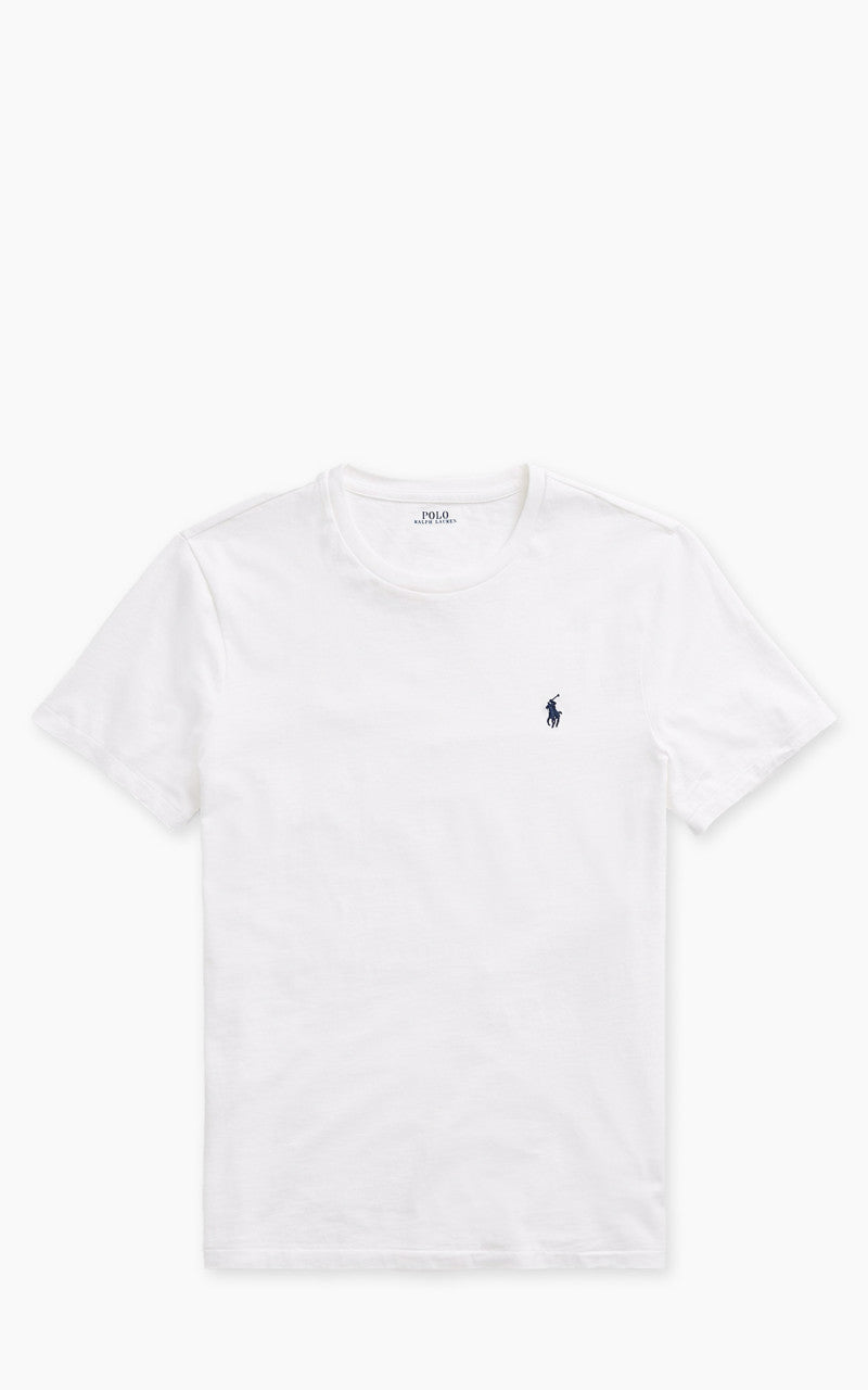 Polo Ralph Lauren Custom Slim Fit Jersey Crewneck T-Shirt White