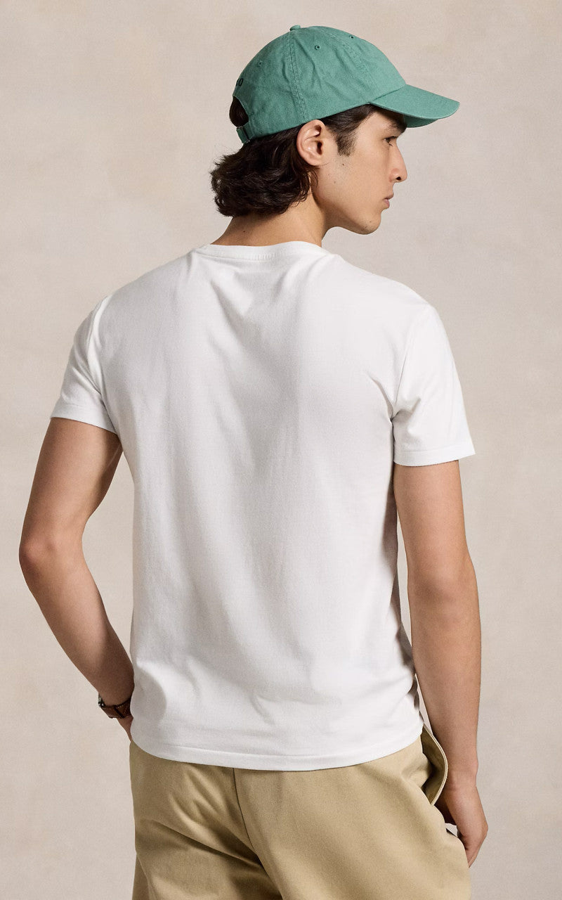 Polo Ralph Lauren Custom Slim Fit Jersey Crewneck T-Shirt White