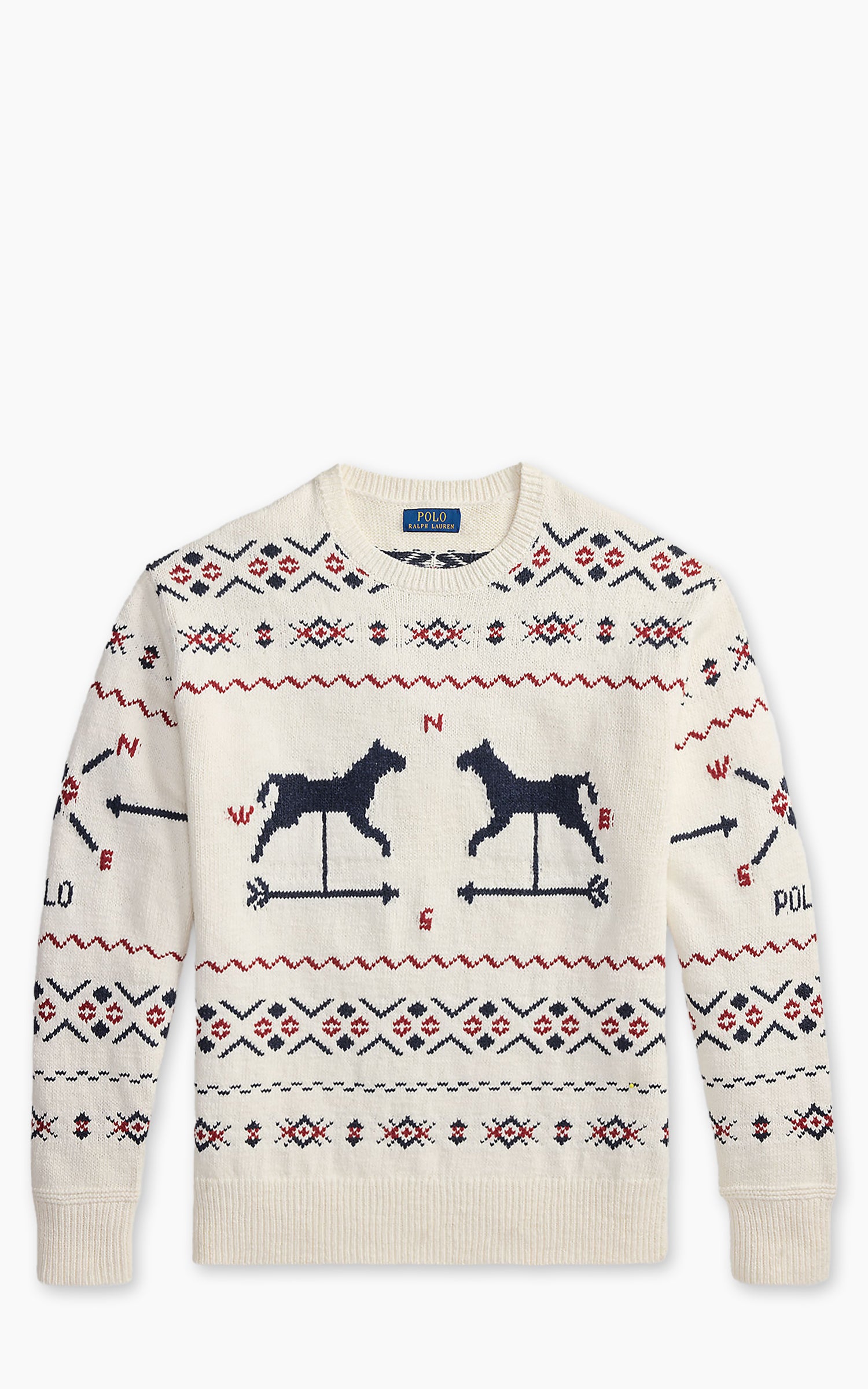 Polo Ralph Lauren Weathervane Cotton-Blend Sweater Cream Combo