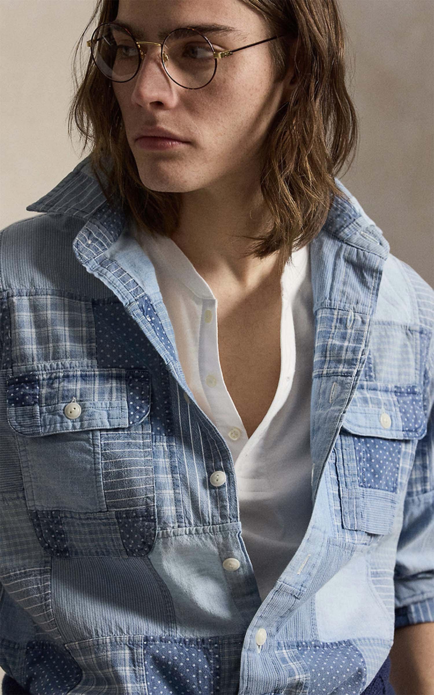 Polo Ralph Lauren Classic Fit Patchwork Workshirt Indigo