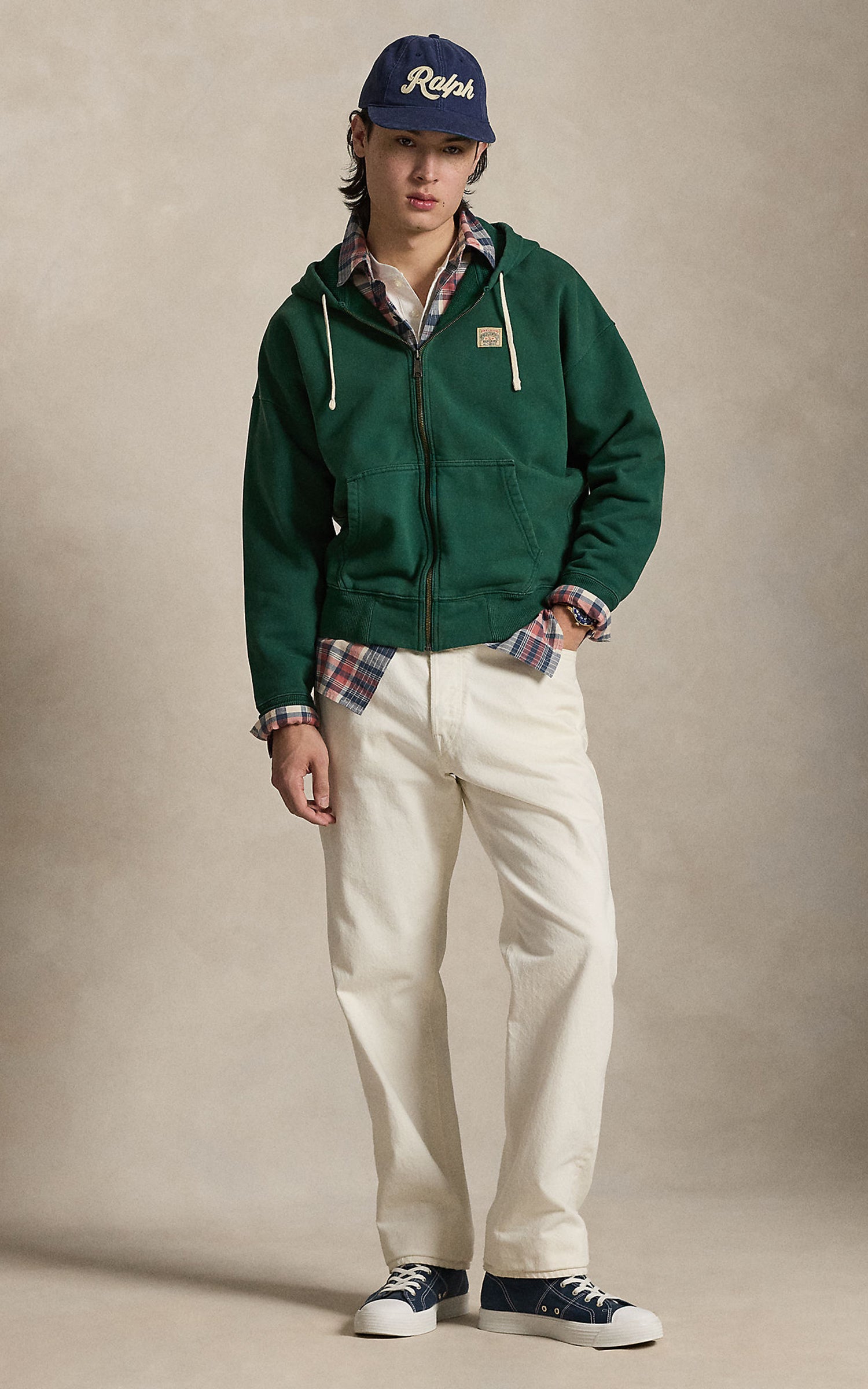 Polo Ralph Lauren Relaxed Fit Loopback Fleece Hoodie Wood Green