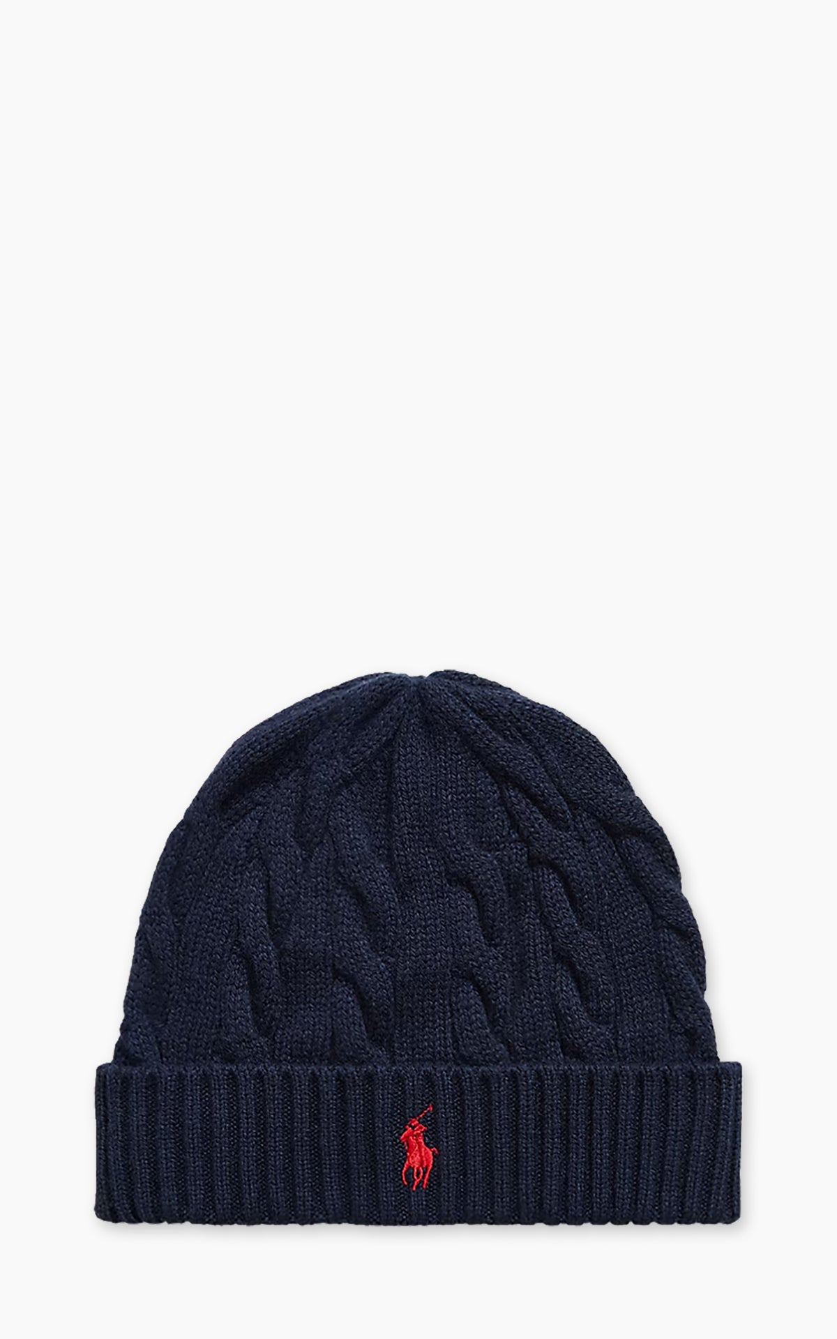 Polo Ralph Lauren Cable-Knit Wool-Cashmere Beanie Hunter Navy
