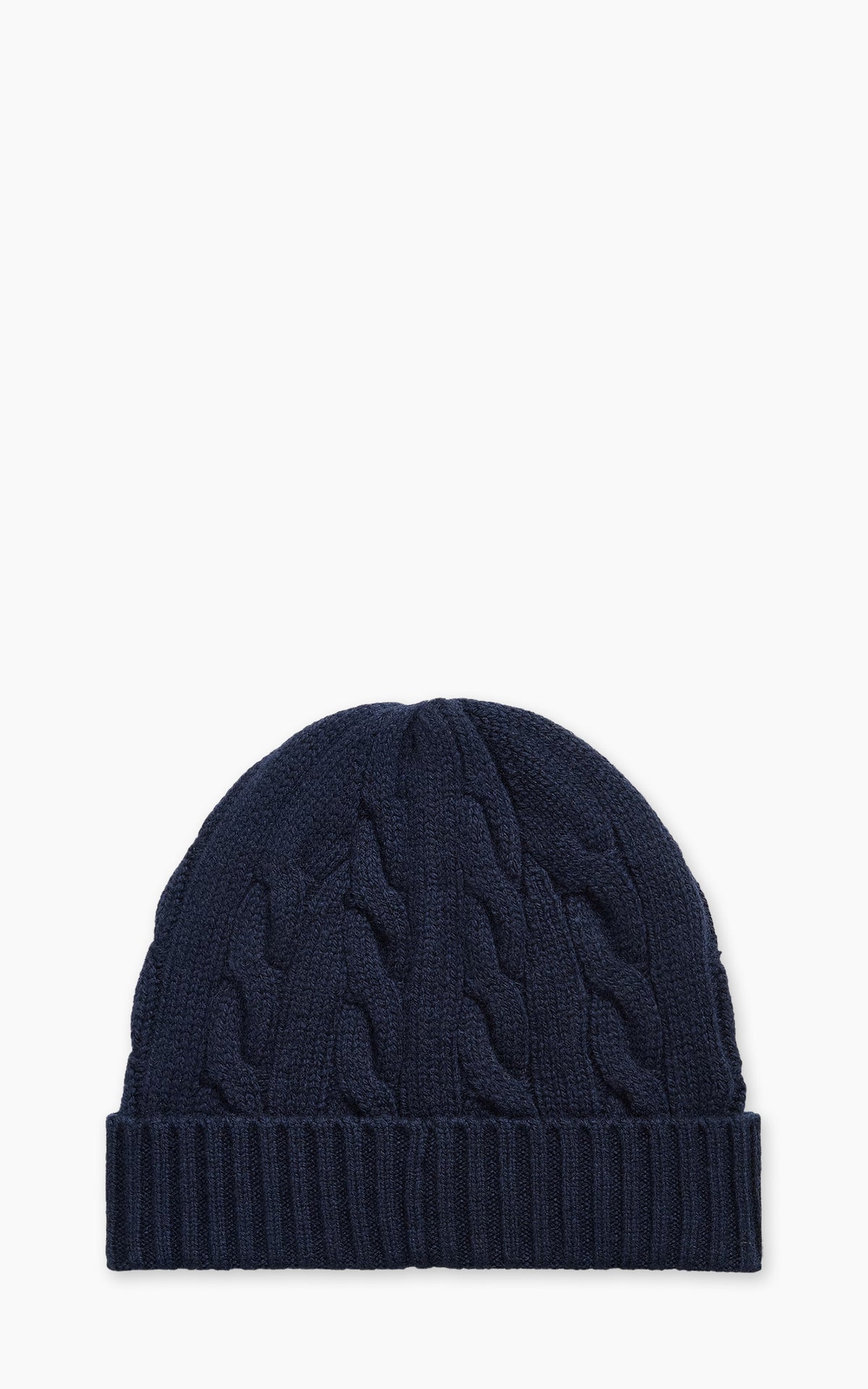 Polo Ralph Lauren Cable-Knit Wool-Cashmere Beanie Hunter Navy