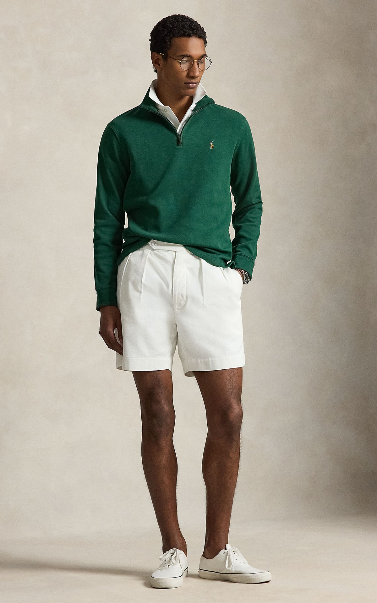 Polo Ralph Lauren Estate-Rib Quarter-Zip Pullover New Forest