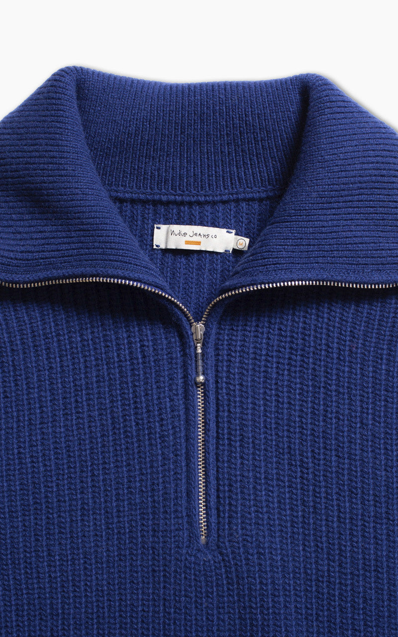 Nudie Jeans August Zip Royal Blue