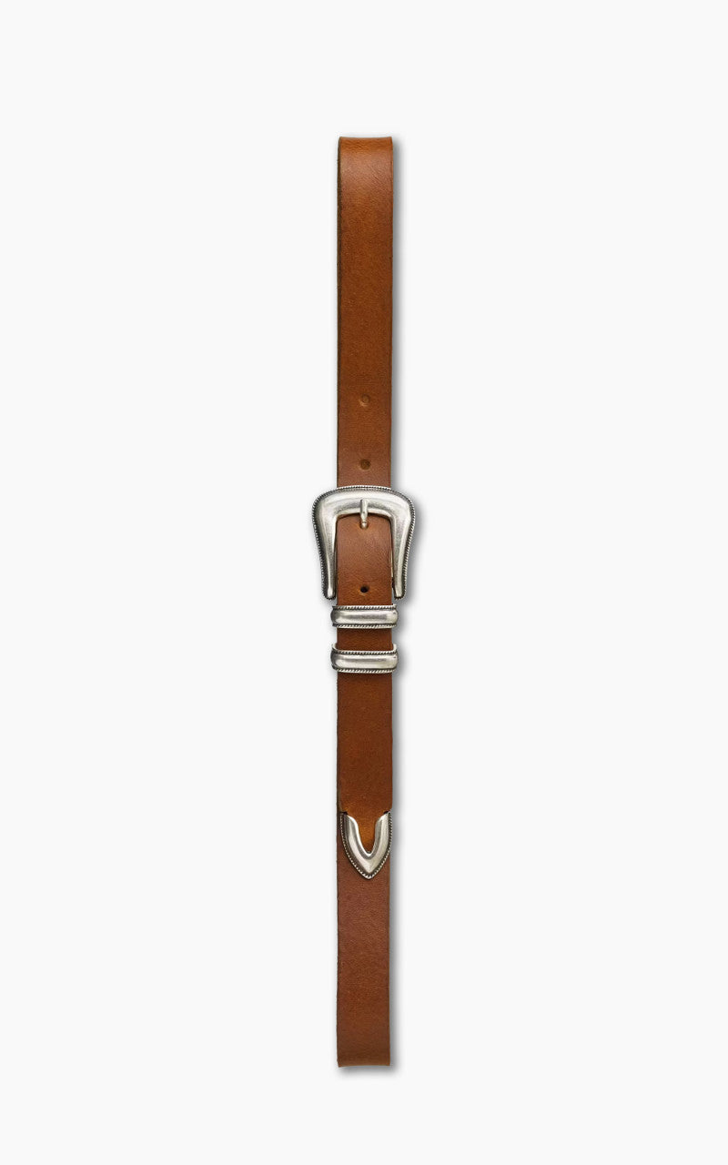 Nudie Jeans Western Silver Belt Toffee Brown