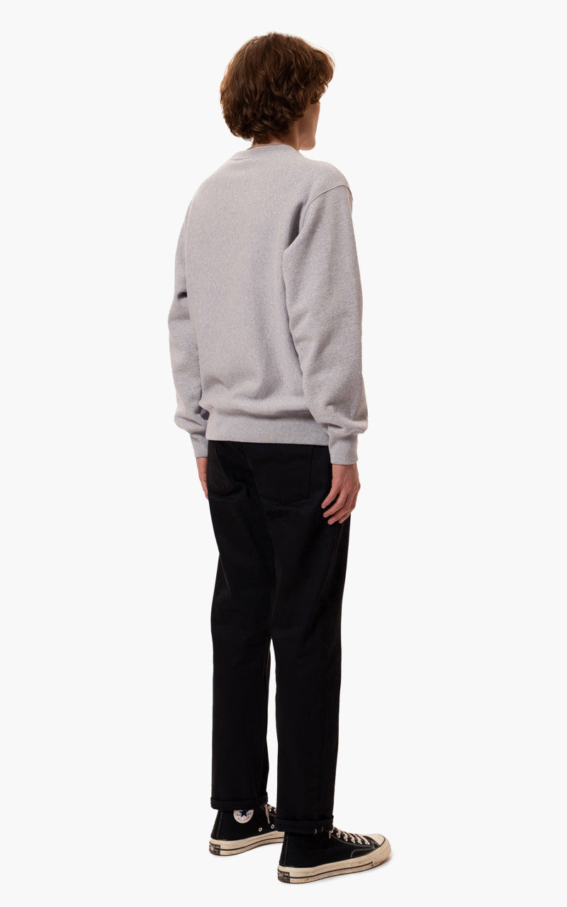 Nudie Jeans Hasse Crew Neck Greymelange