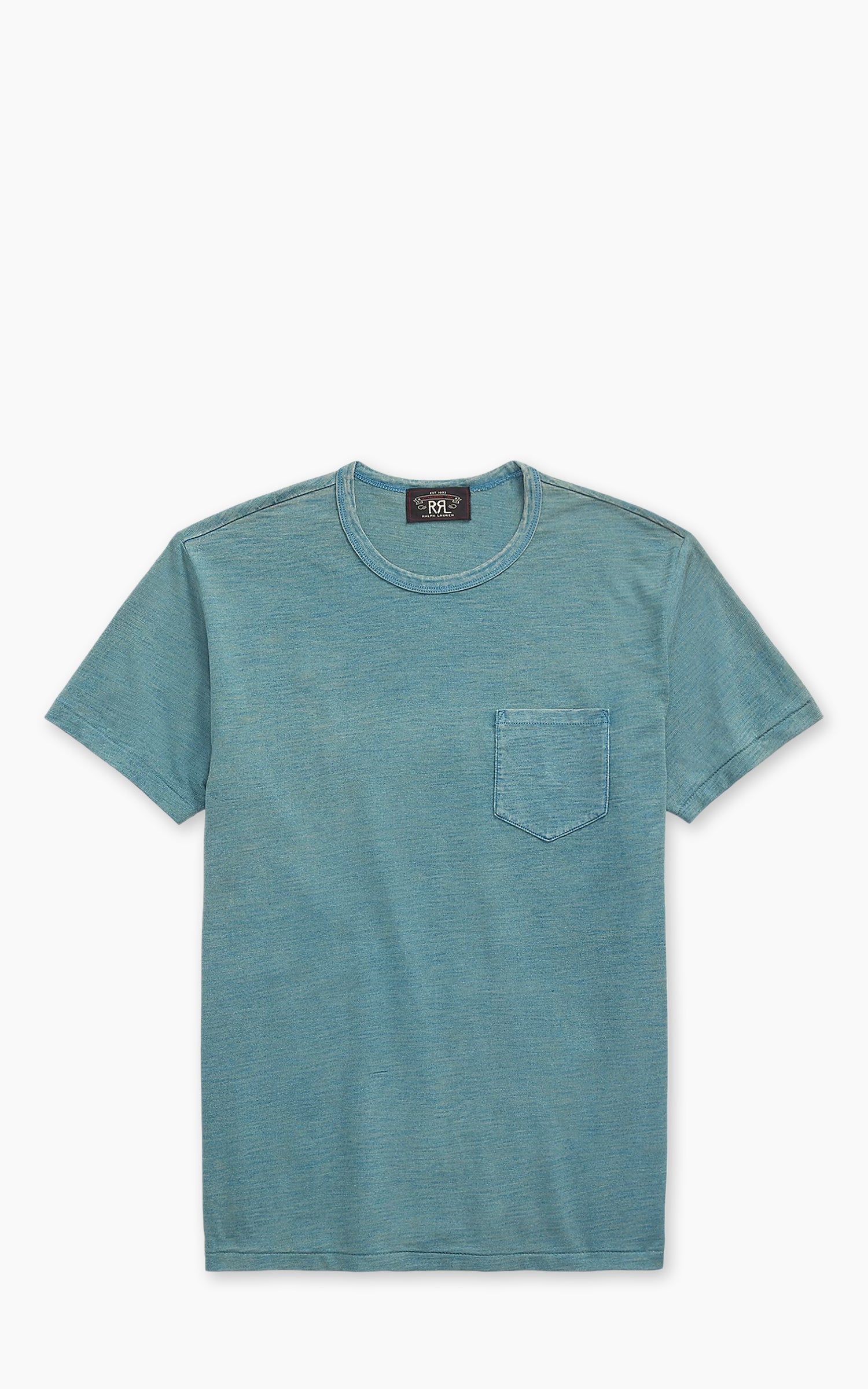 RRL Indigo Jersey Pocket T-Shirt Washed Blue Indigo