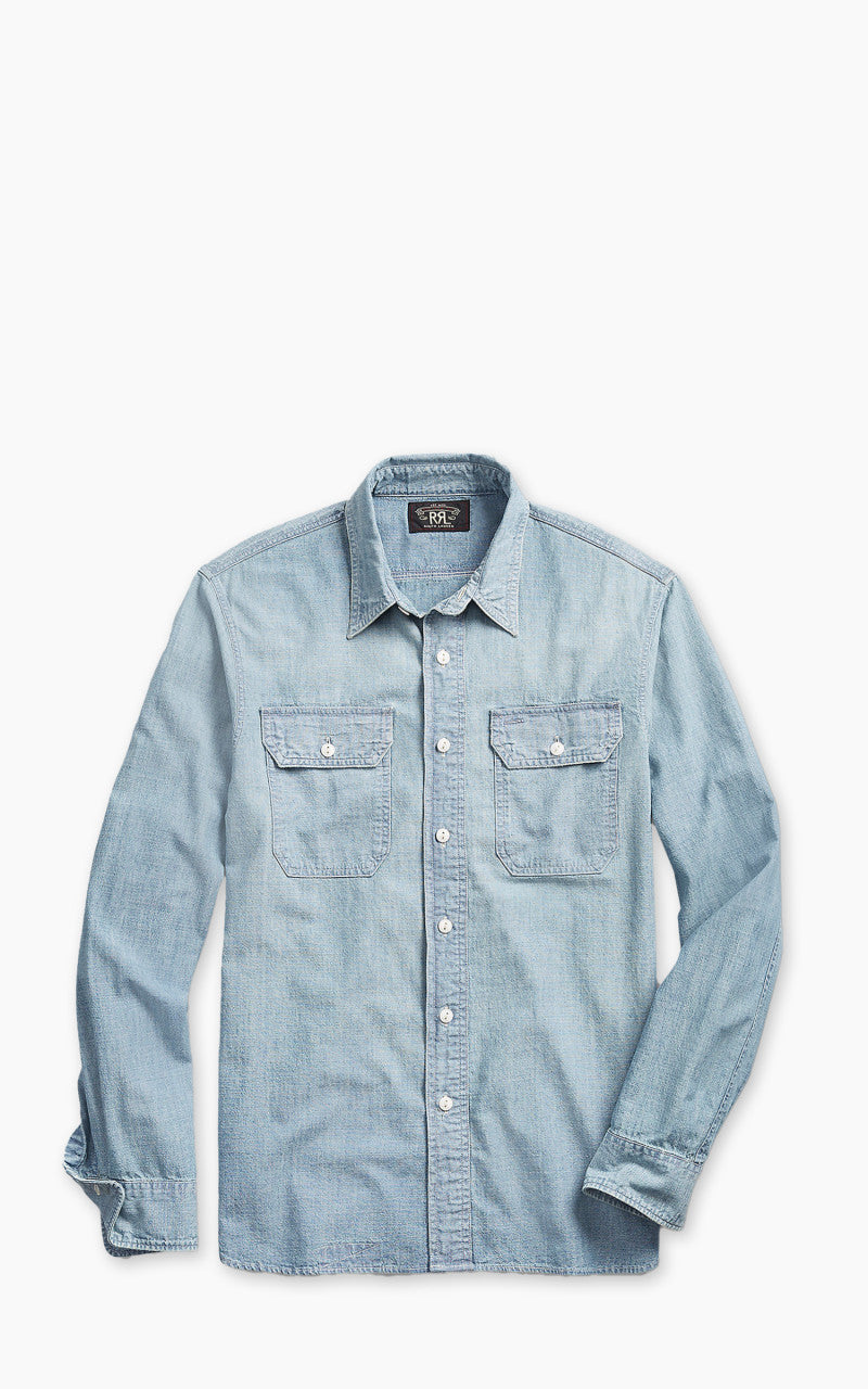 RRL Illinois Work Shirt Chambray Indigo