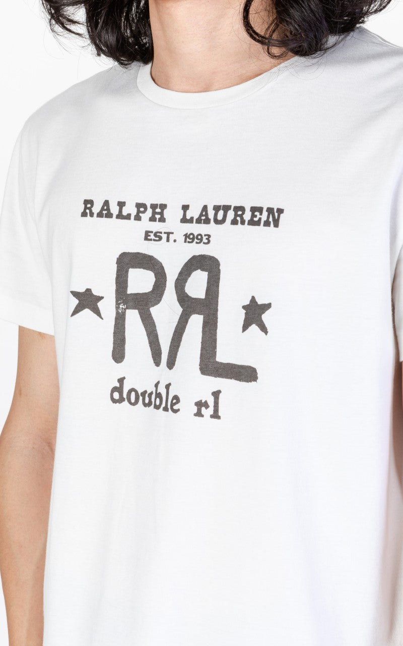 RRL Logo Crewneck T-Shirt Paper White