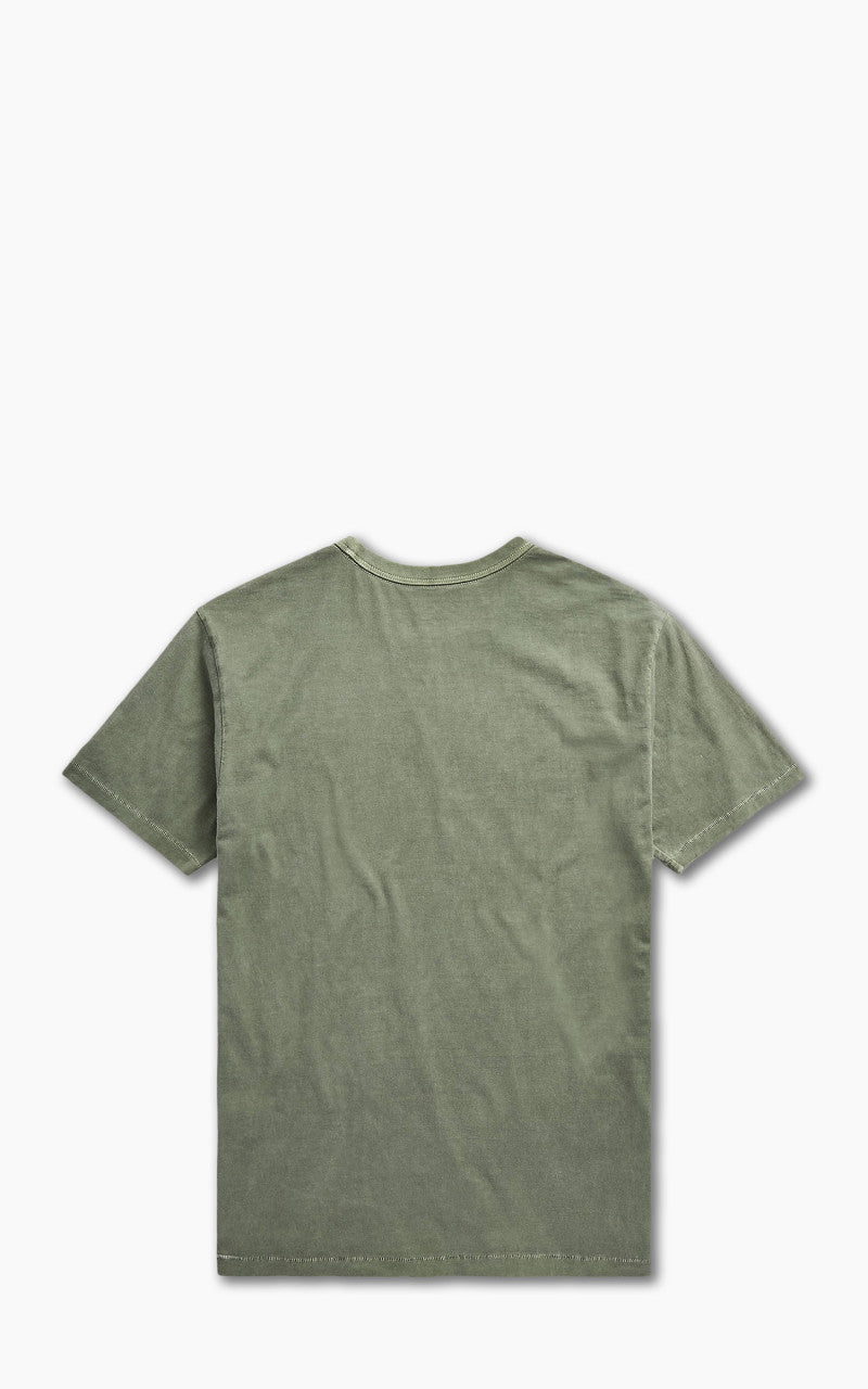 RRL Garment-Dyed Crewneck T-Shirt Forest Green
