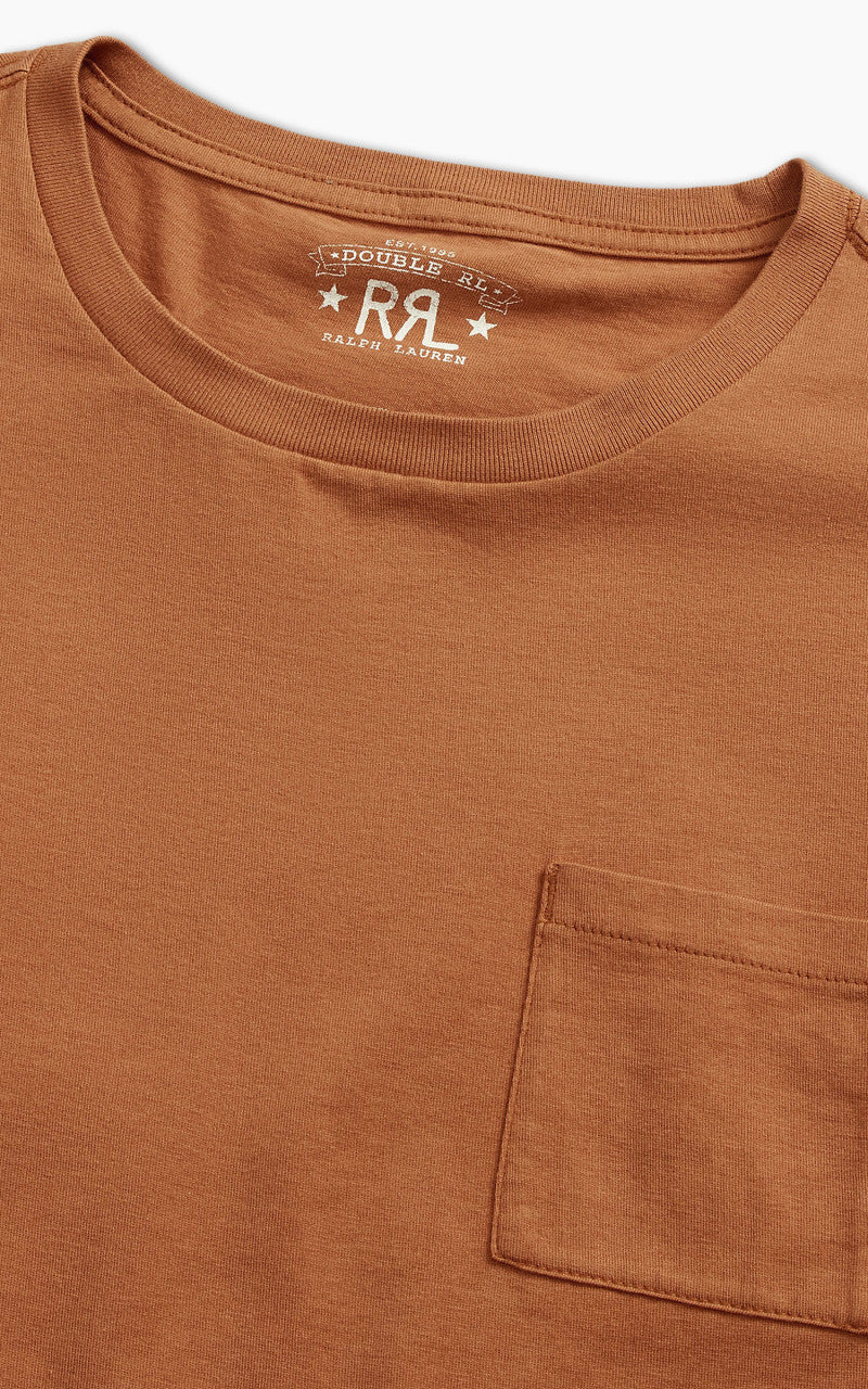 RRL Garment-Dyed Pocket T-Shirt Orange