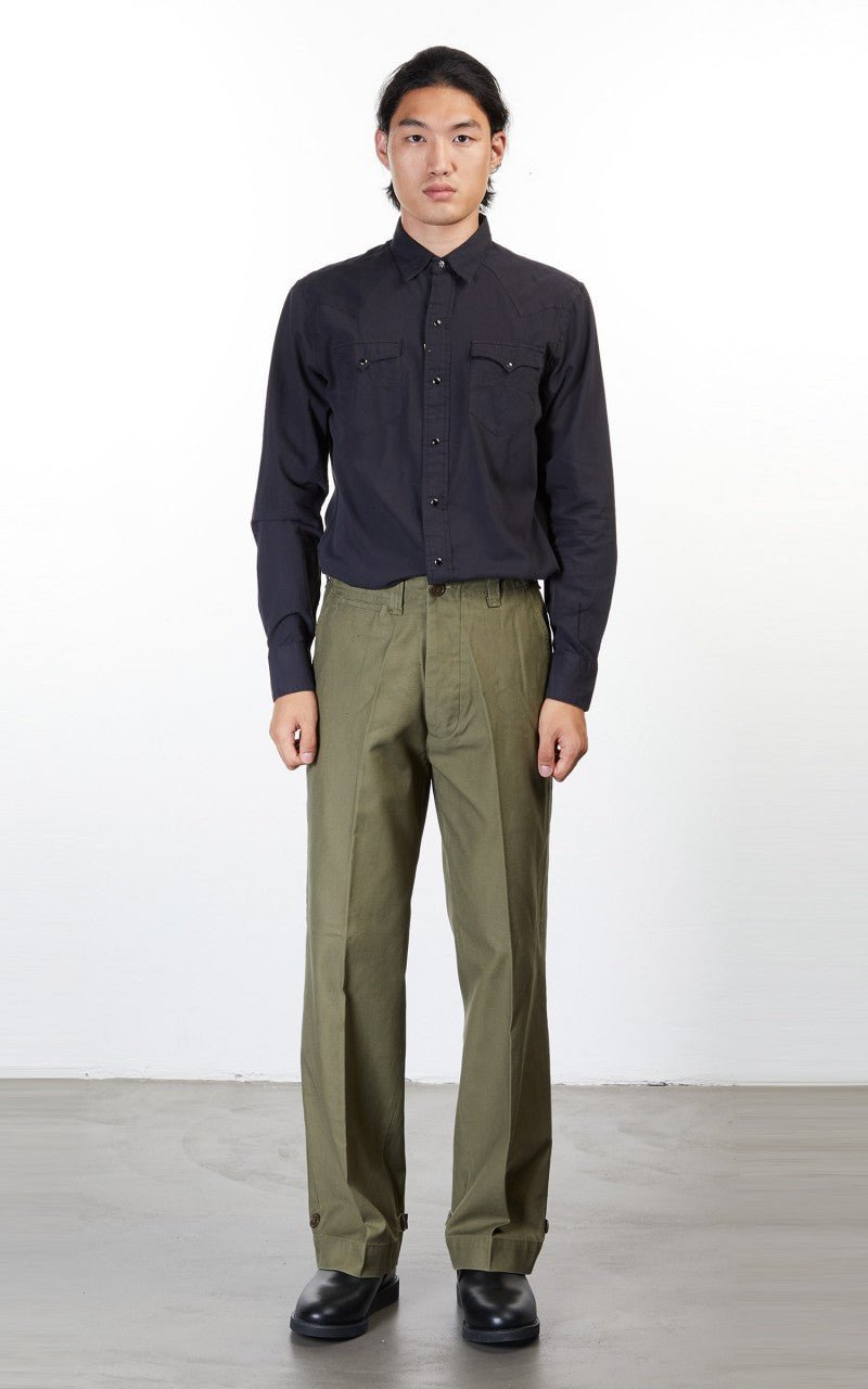 RRL Heritage WST Long Sleeve Sport Shirt Black