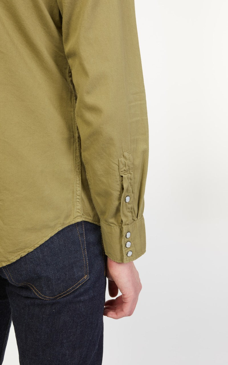 RRL Buffalo Western Shirt Twill Olive Drab