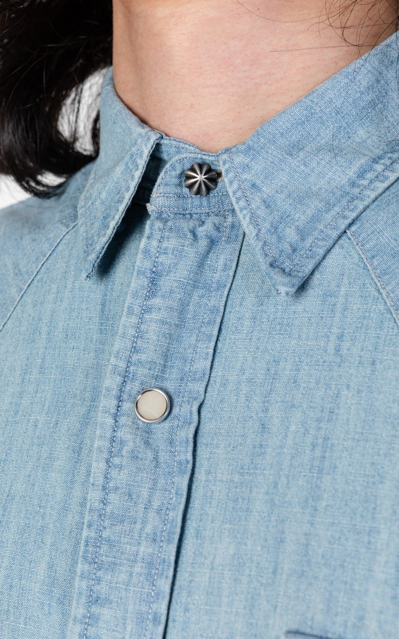 RRL Buffalo Western Shirt Chambray Davey Wash