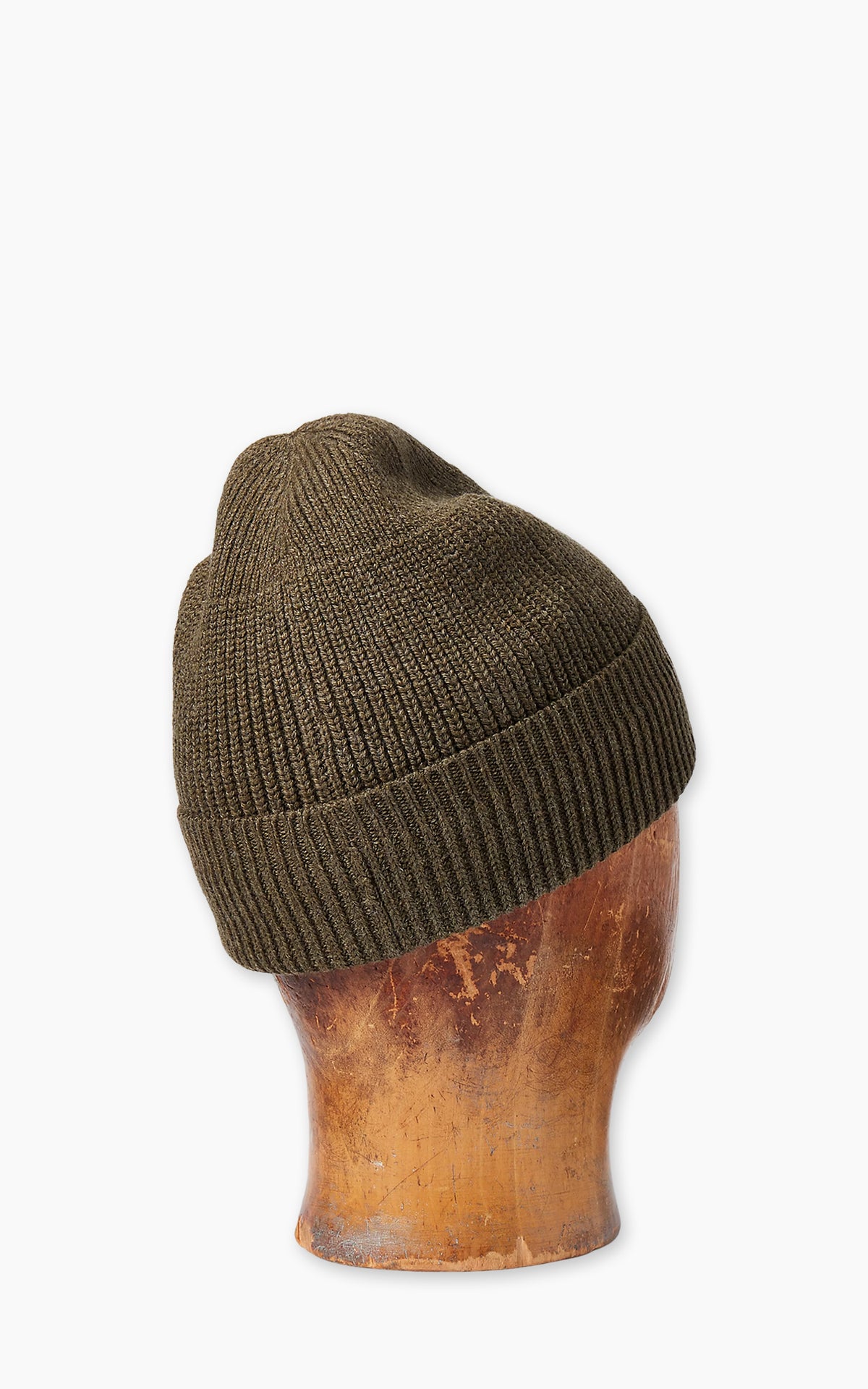 RRL Rib-Knit Cotton-Blend Watch Cap Olive Drab