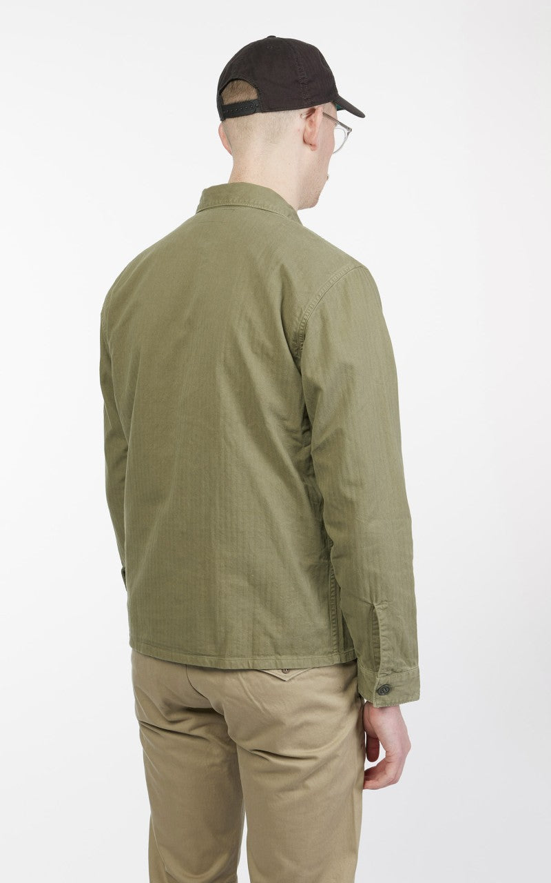 RRL Barrow Military Longsleeve HBT Shirt Military Olive