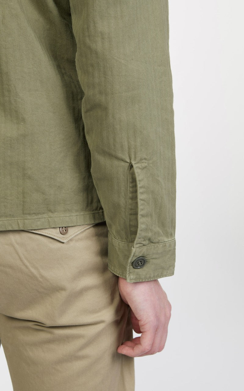 RRL Barrow Military Longsleeve HBT Shirt Military Olive