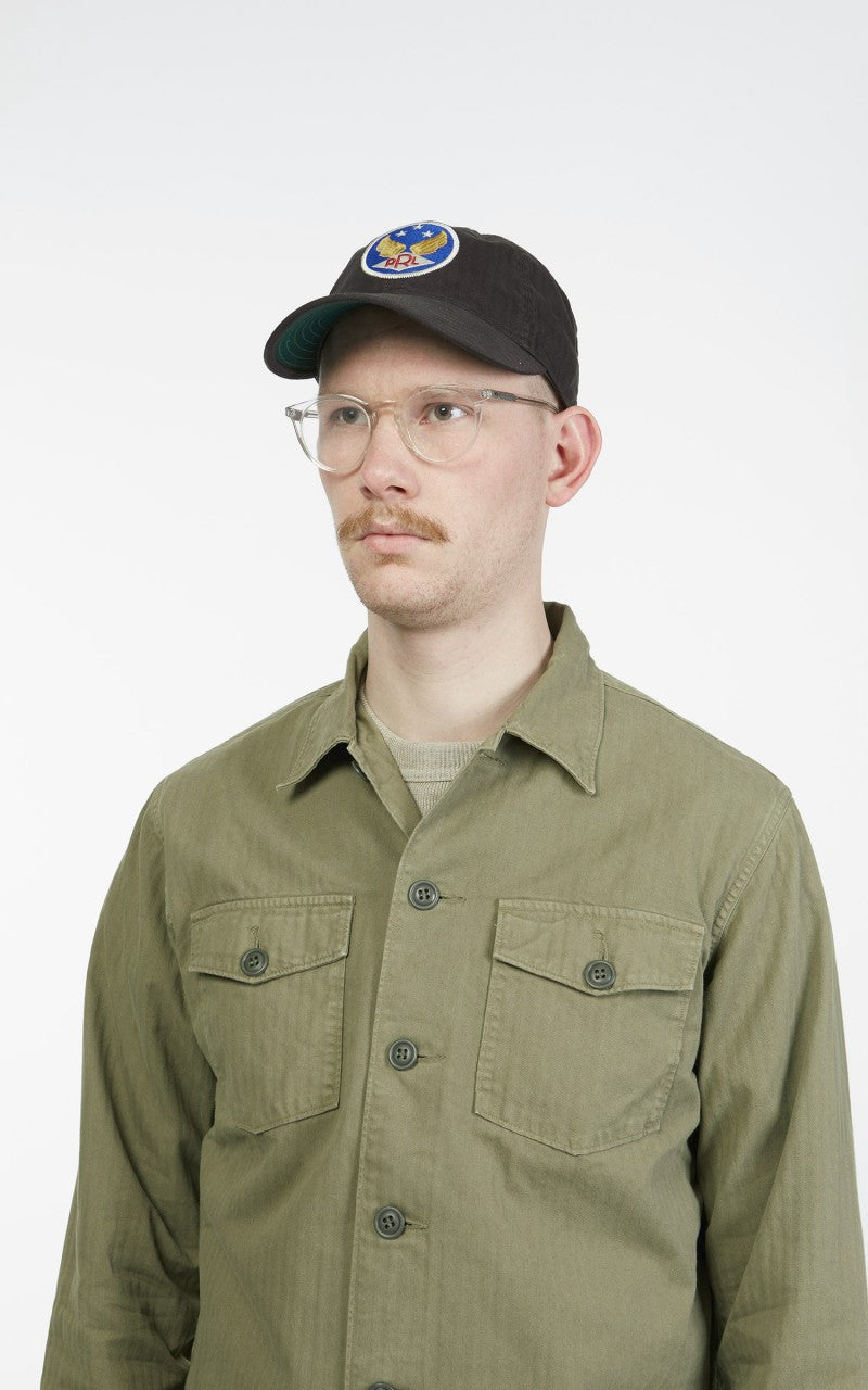 RRL Barrow Military Longsleeve HBT Shirt Military Olive
