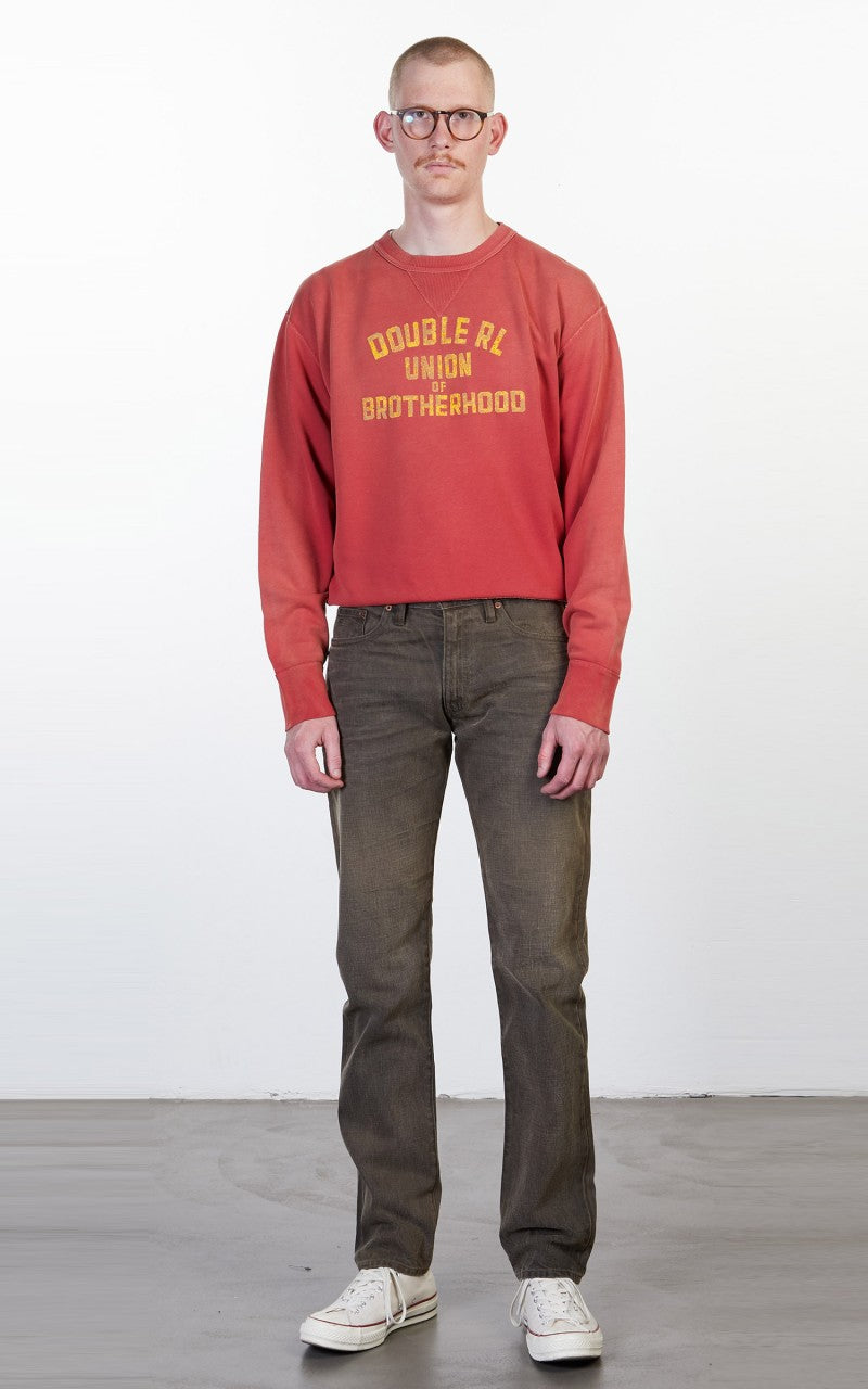 RRL Slim Fit Jean Distressed Brown Wash