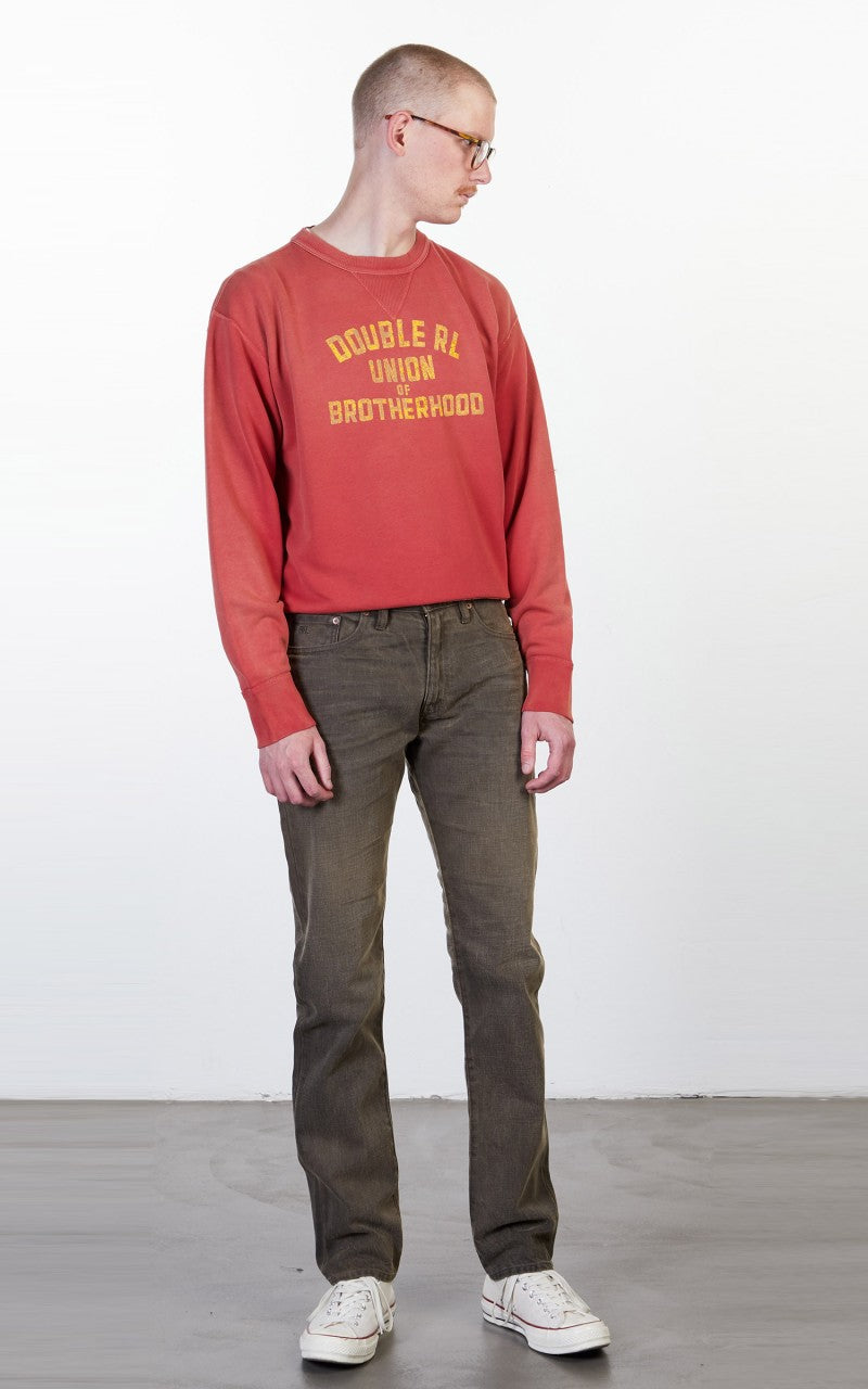 RRL Slim Fit Jean Distressed Brown Wash