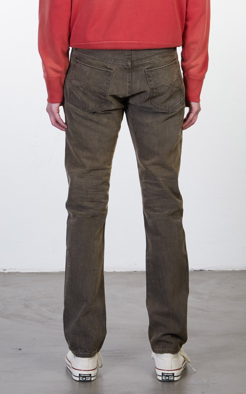 RRL Slim Fit Jean Distressed Brown Wash