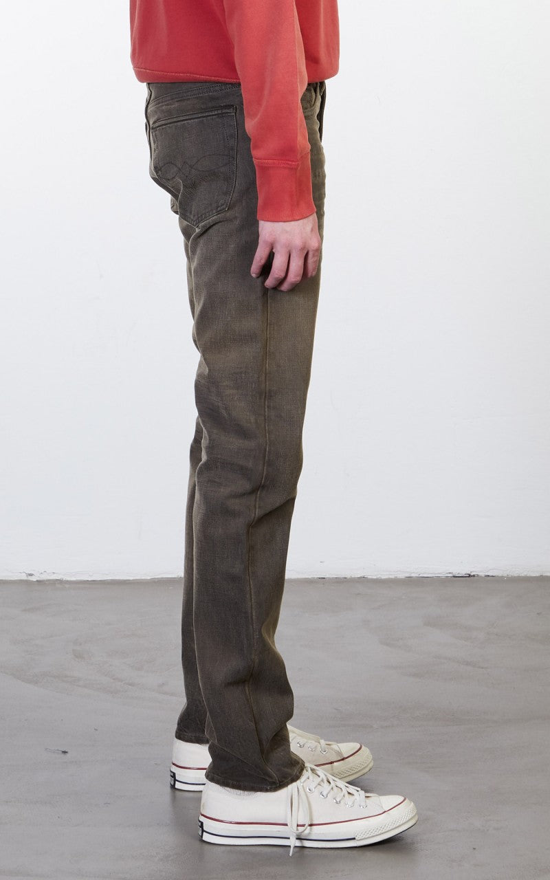 RRL Slim Fit Jean Distressed Brown Wash