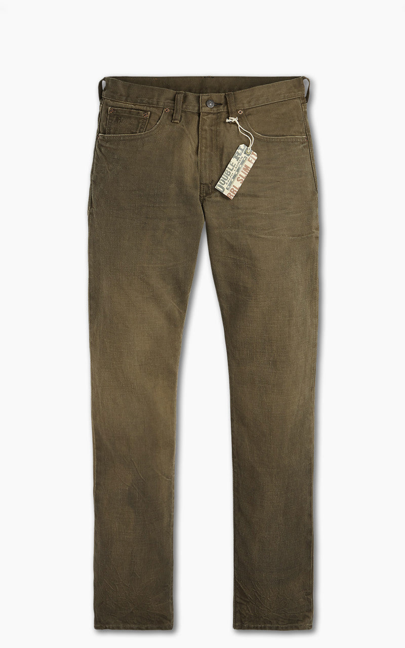 RRL Slim Fit Jean Distressed Brown Wash