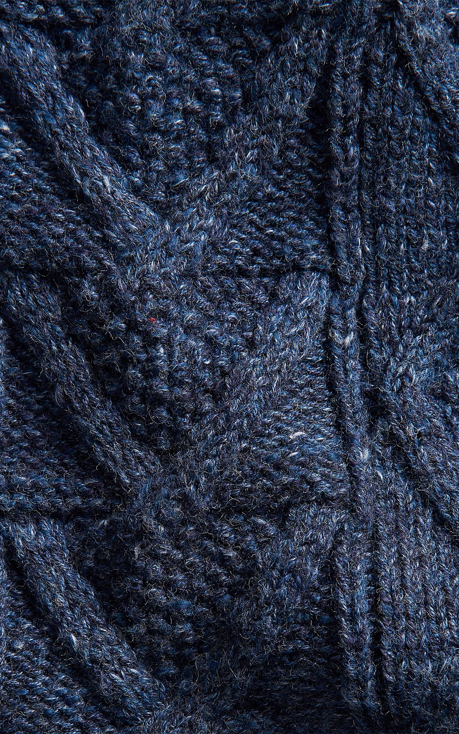 RRL Aran-Knit Cotton Cardigan Navy Heather