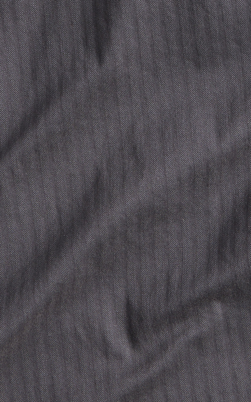 RRL Field Chino Flat Front Herringbone Black